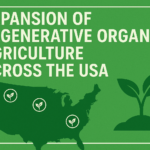 Farmer practicing regenerative organic agriculture in USA