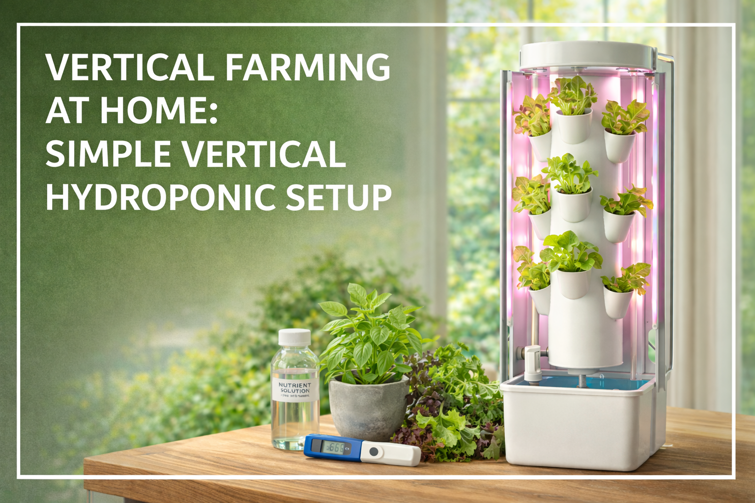 Vertical Farming at Home Simple Vertical Hydroponic Setup