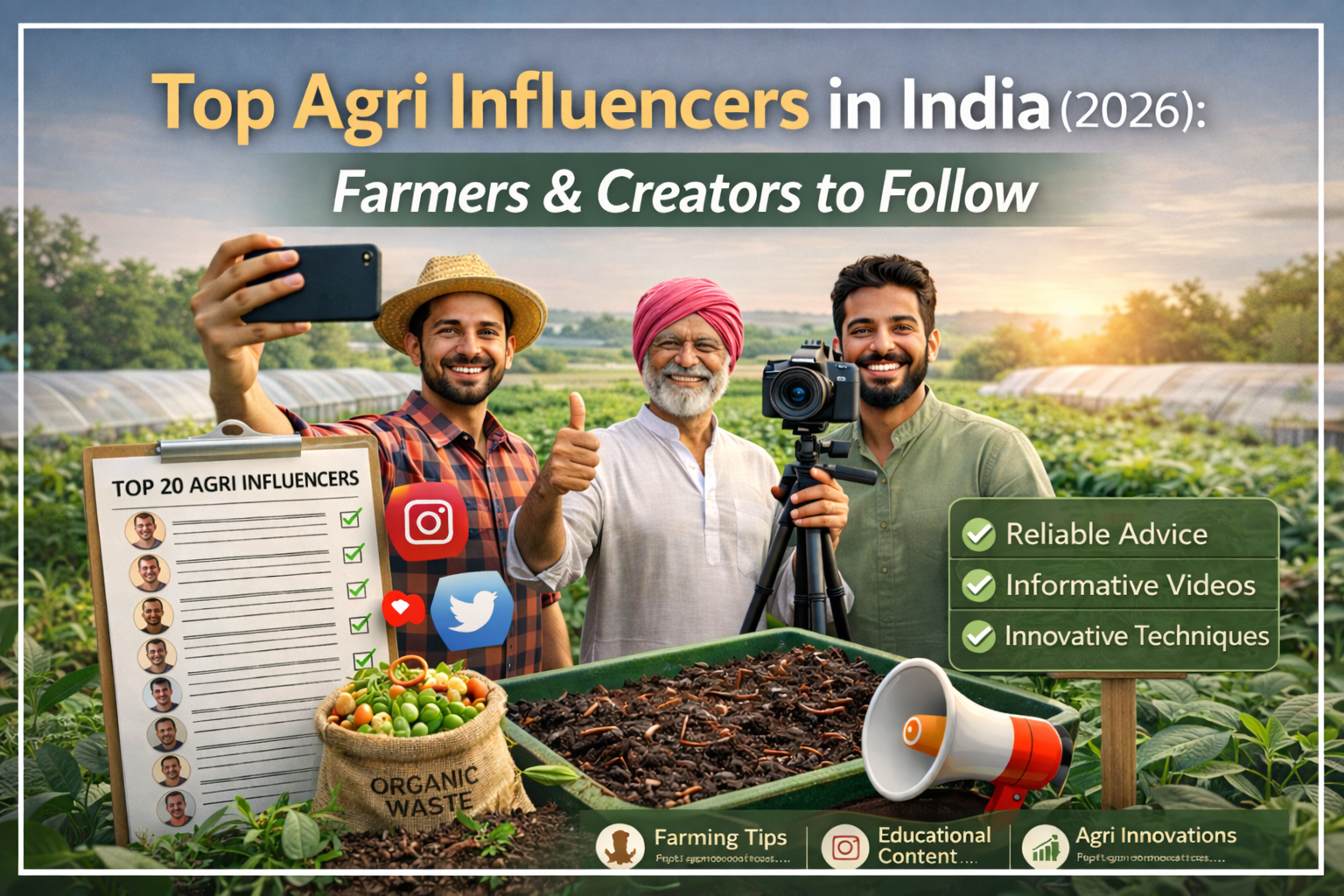 Top Agri Influencers in India(2026) Farmers & Creators to Follow