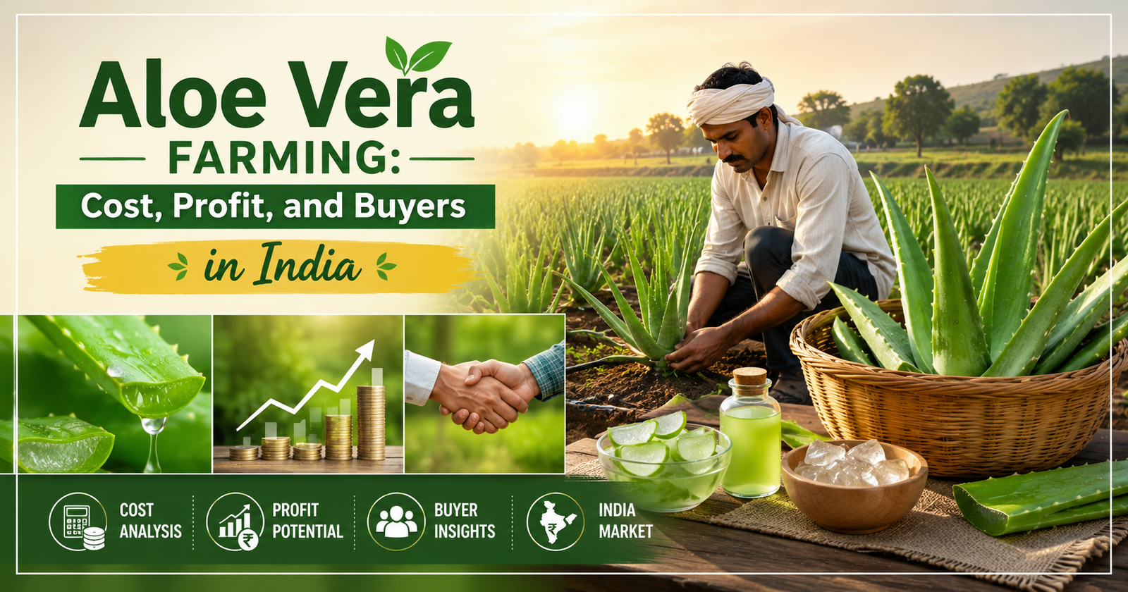 Aloe Vera Farming Cost, Profit, and Buyers in India