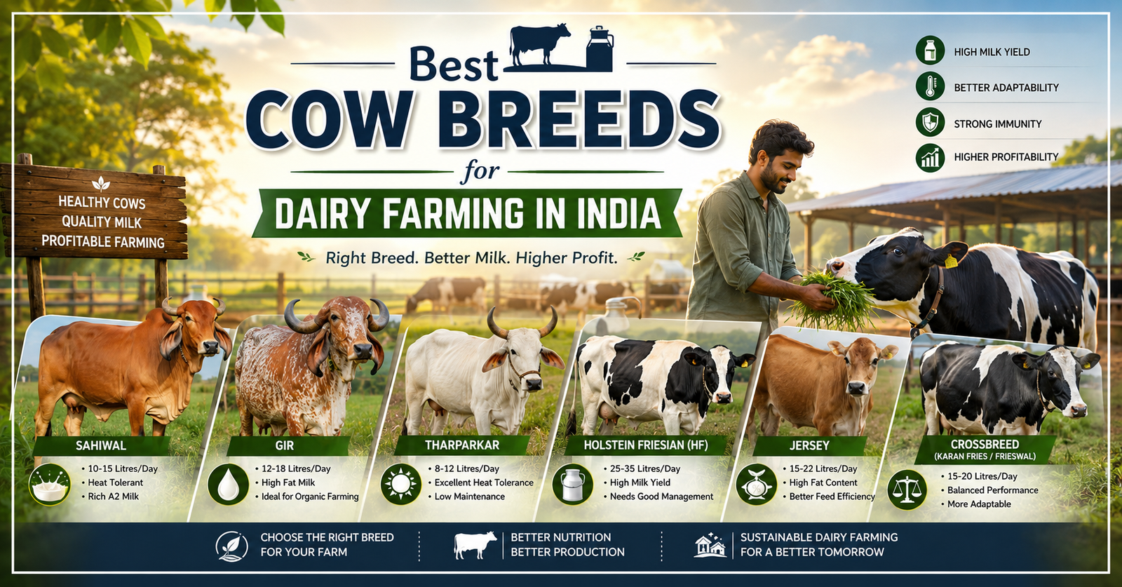 Best Cow Breeds for Dairy Farming in India