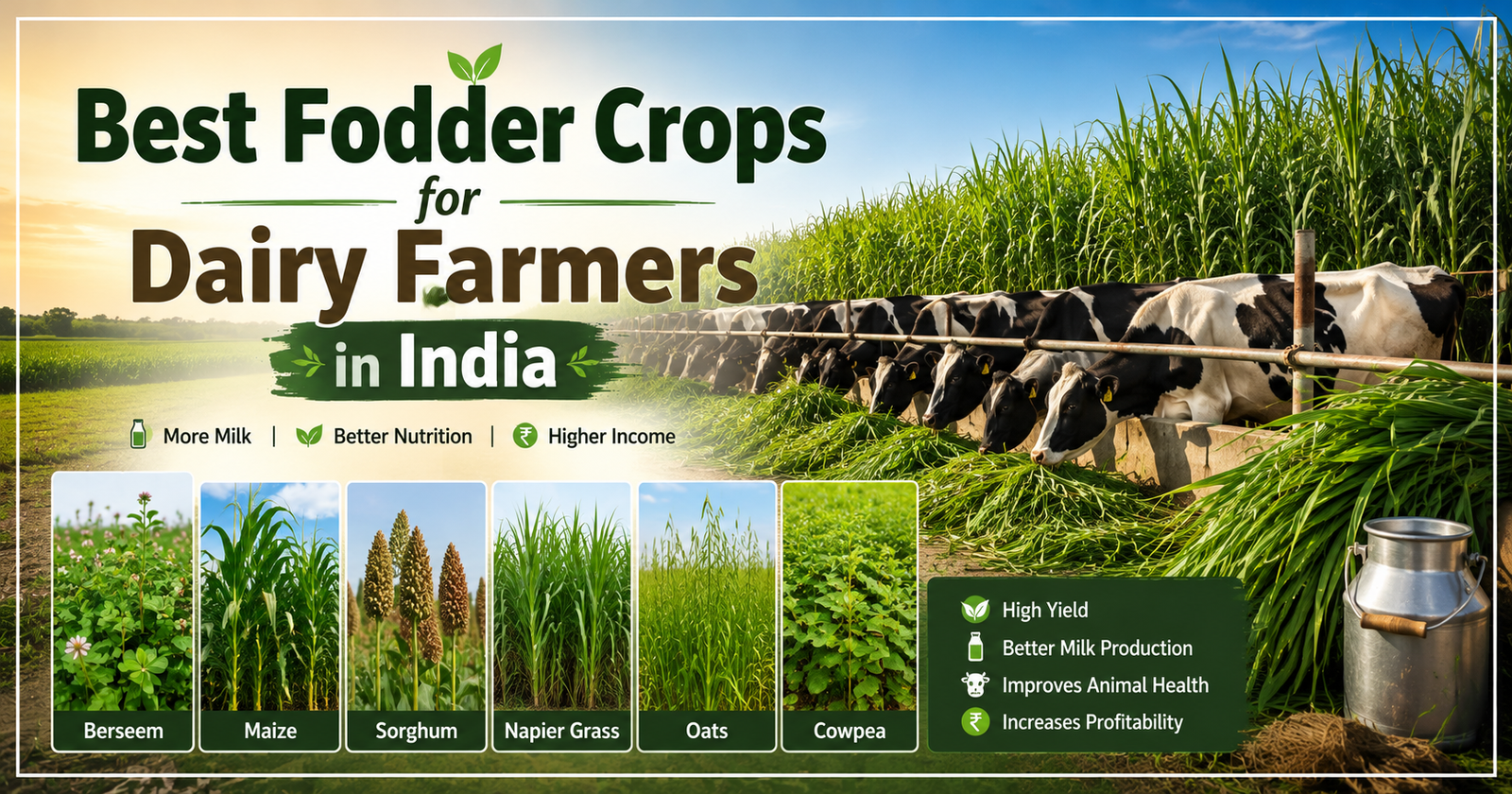 Best Fodder Crops for Dairy Farmers in India