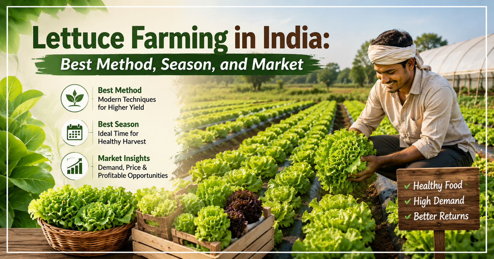 Lettuce Farming in India Best Method, Season, and Market