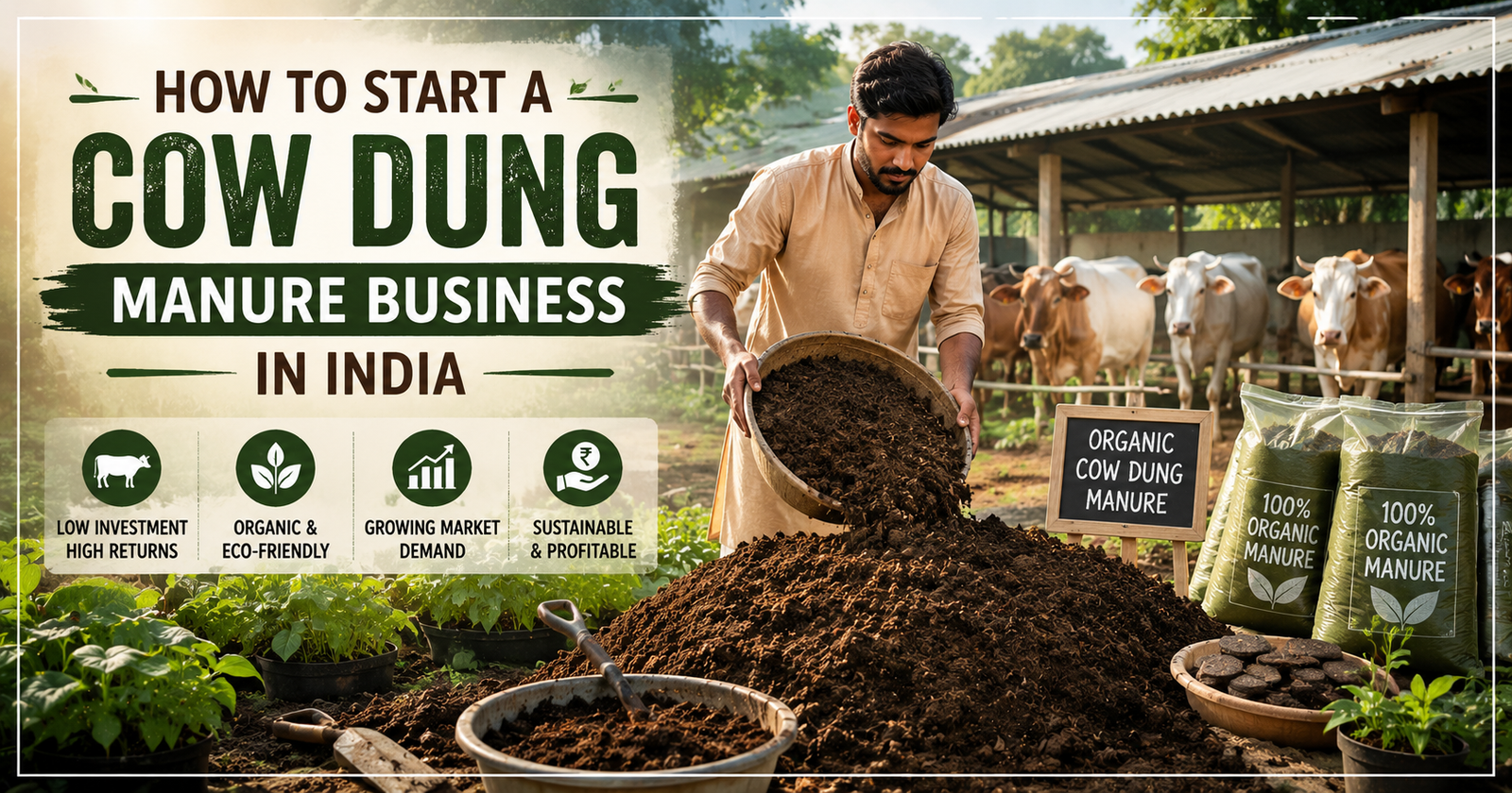 How to Start a Cow Dung Manure Business in India