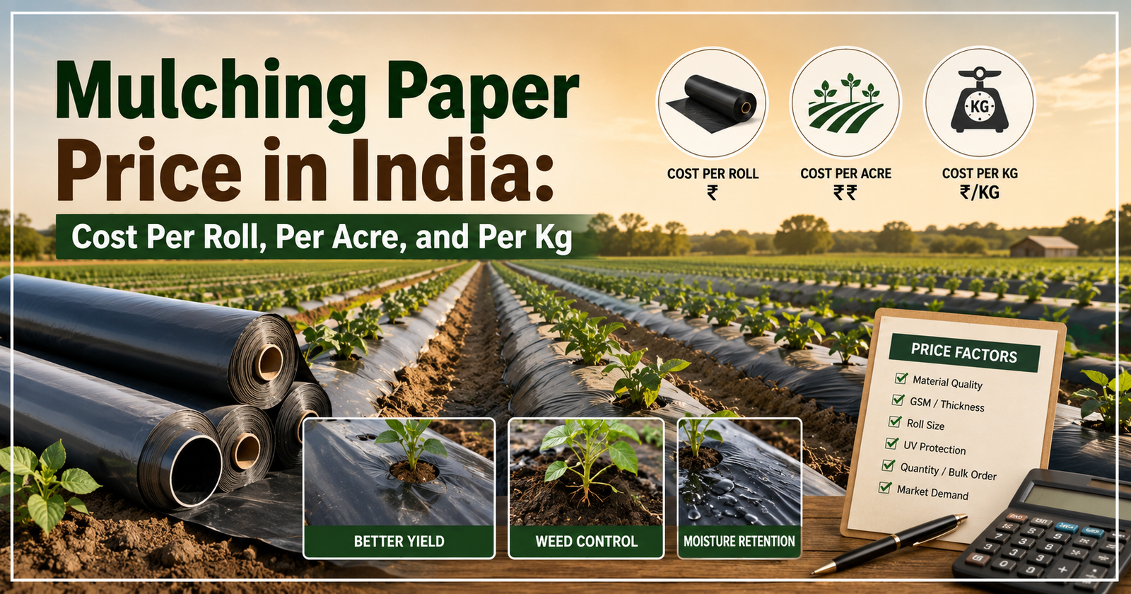 Mulching Paper Price in India: Cost Per Roll, Per Acre, and Per Kg