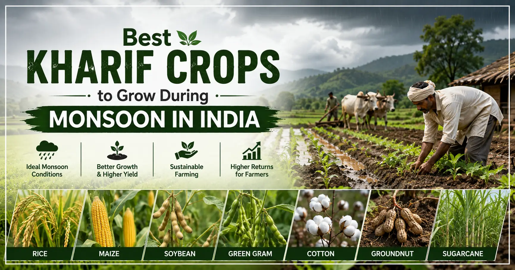Best Kharif Crops to Grow During Monsoon in India