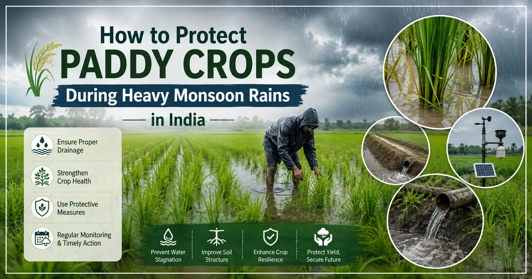 How to Protect Paddy Crops During Heavy Monsoon Rains in India