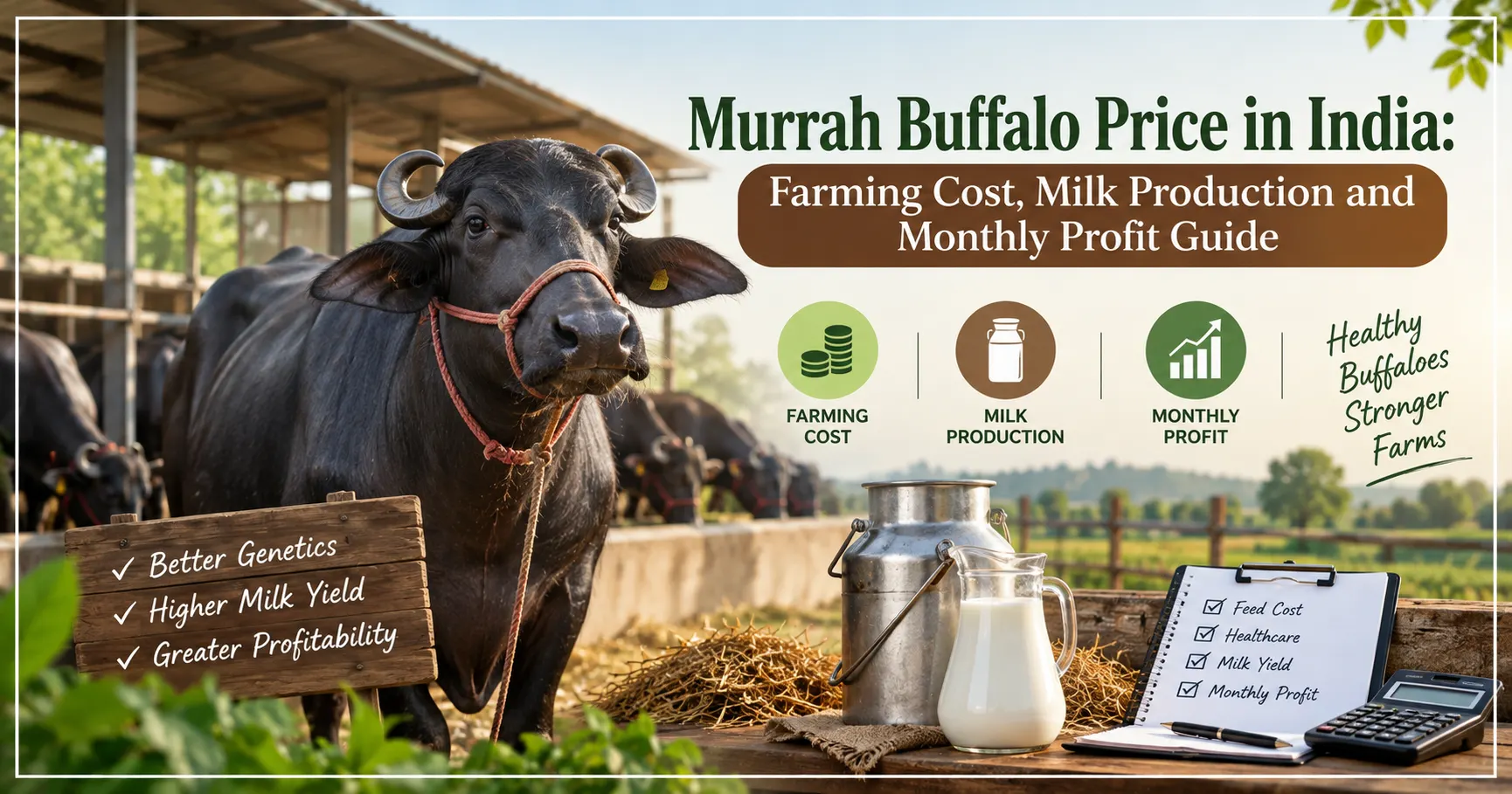 Murrah Buffalo Price in India Farming Cost, Milk Production and Monthly Profit Guide
