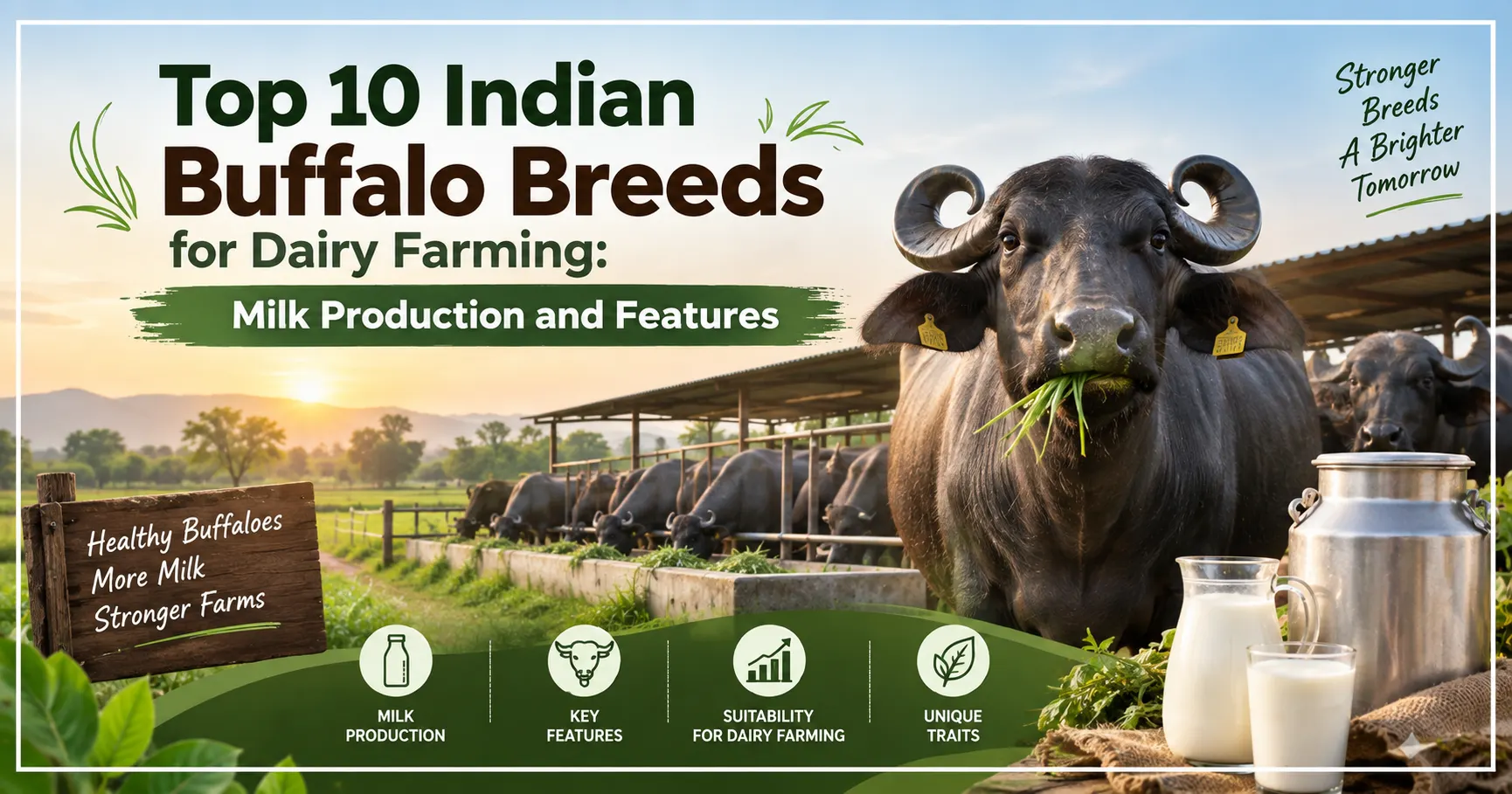 Top 10 Indian Buffalo Breeds for Dairy Farming Milk Production and Features